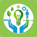 The icon for engineering services should visually represent a blend of elements symbolizing environmental consulting energy consulting and ESG Environmental Social and Governance principles It could feature a stylized globe or leaf to signify environ-1