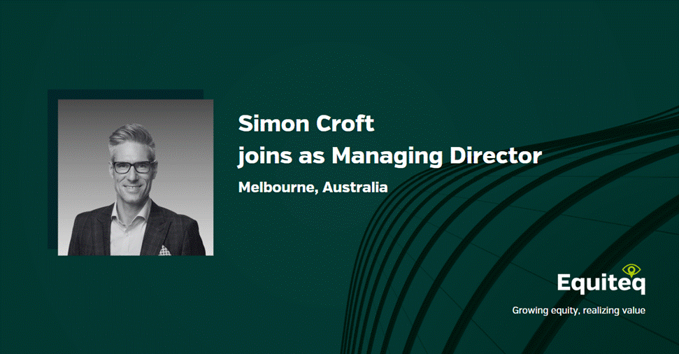 Simon Croft Joins Equiteq as New Managing Director in Australasia